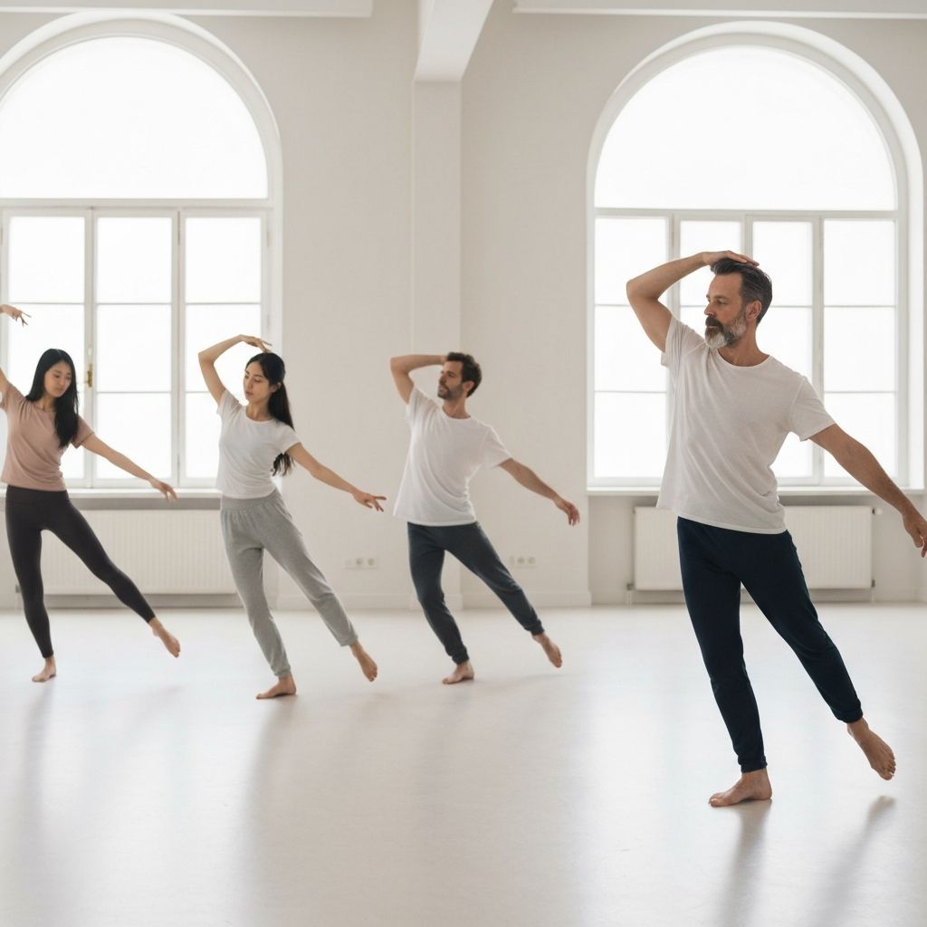 Bewusste Bewegung in hellem Raum